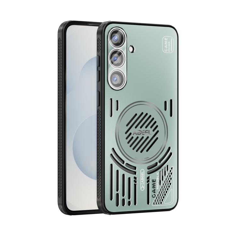 

For Samsung Galaxy S25+ 5G ABEEL Ice Fox Series Magsafe Heat Sink Cooling Phone Case(Light Green)
