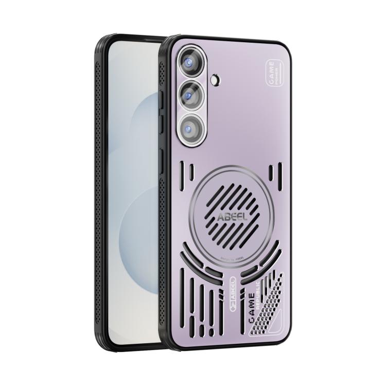 

For Samsung Galaxy S25+ 5G ABEEL Ice Fox Series Magsafe Heat Sink Cooling Phone Case(Pink Purple)