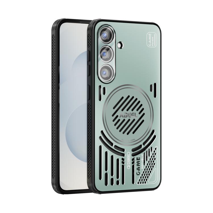 

For Samsung Galaxy S25 5G ABEEL Ice Fox Series Magsafe Heat Sink Cooling Phone Case(Light Green)
