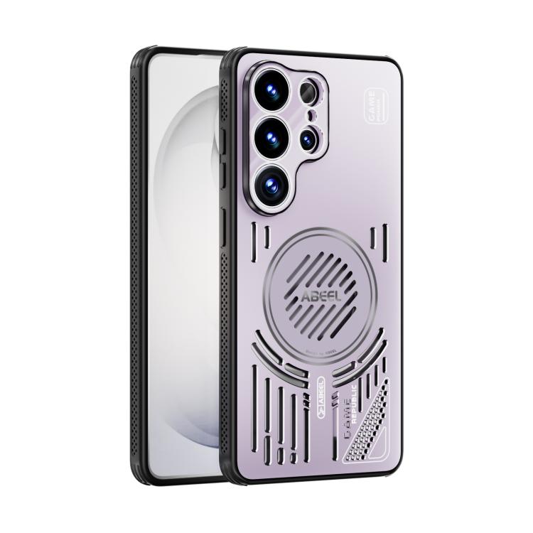 For Samsung Galaxy S26 Ultra 5G ABEEL Ice Fox Series Magsafe Heat Sink Cooling Phone Case(Pink Purple)