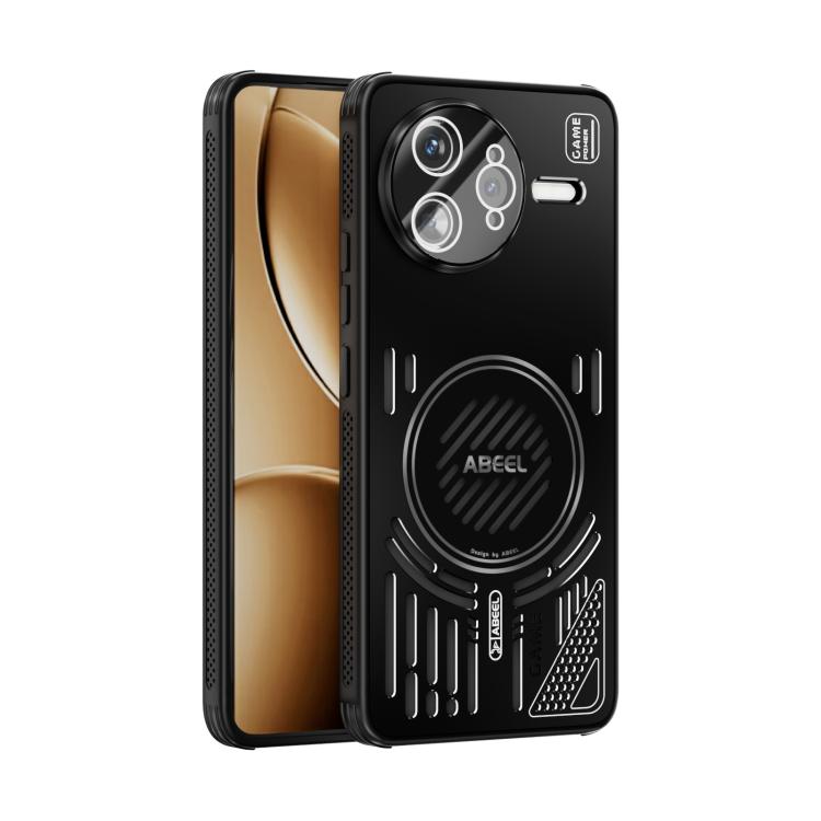 

For Redmi K80 Pro ABEEL Ice Fox Series Magsafe Heat Sink Cooling Phone Case(Black)
