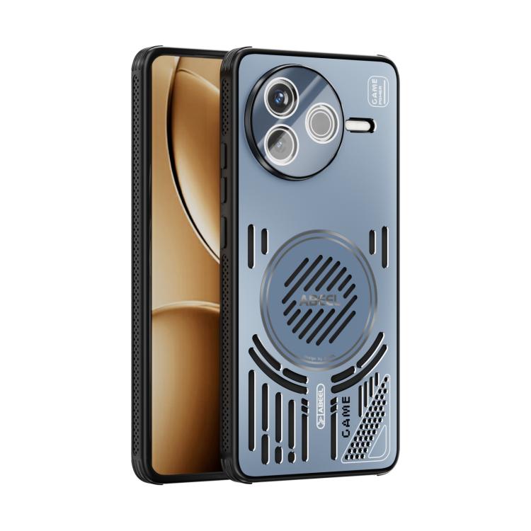 

For Redmi K80 ABEEL Ice Fox Series Magsafe Heat Sink Cooling Phone Case(Blue)