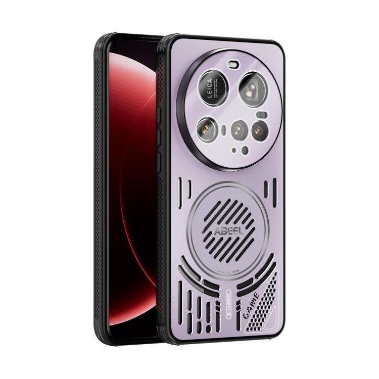 

For Xiaomi 15 Ultra ABEEL Ice Fox Series Magsafe Heat Sink Cooling Phone Case(Pink Purple)