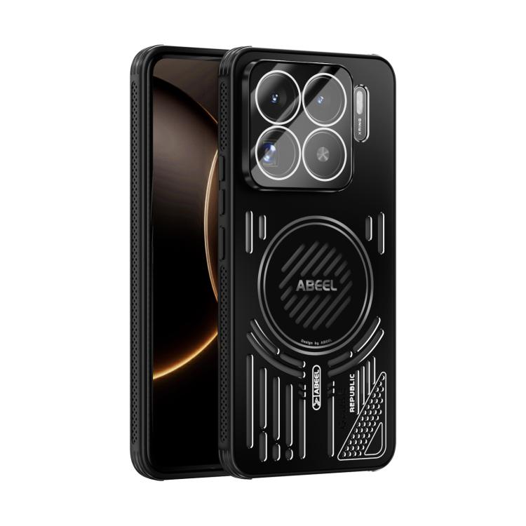 

For Xiaomi 15S Pro ABEEL Ice Fox Series Magsafe Heat Sink Cooling Phone Case(Black)