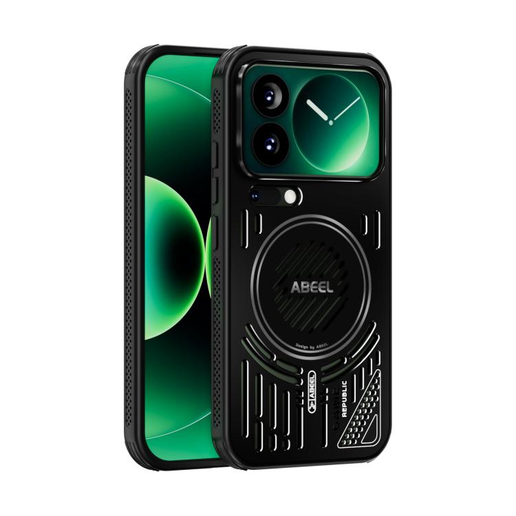 

For Xiaomi 17 Pro ABEEL Ice Fox Series Magsafe Heat Sink Cooling Phone Case(Black)