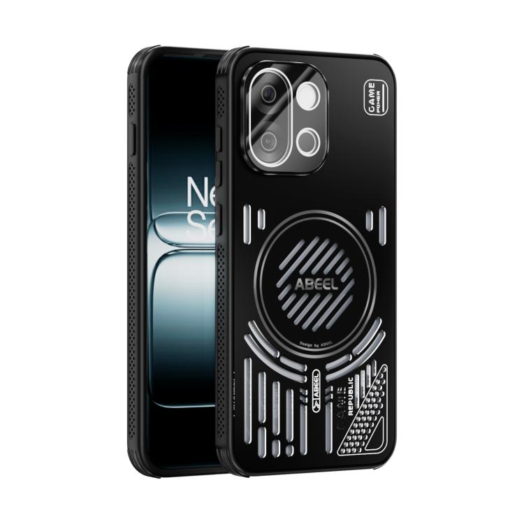 

For OnePlus 13T ABEEL Ice Fox Series Magsafe Heat Sink Cooling Phone Case(Black)
