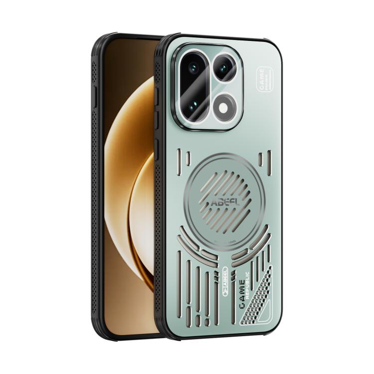 

For OnePlus 15 ABEEL Ice Fox Series Magsafe Heat Sink Cooling Phone Case(Light Green)