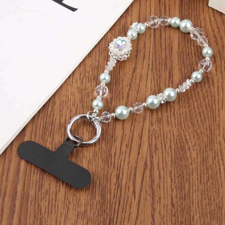 

Fashion Bead Chain Phone Anti-lost Short Lanyard(Blue)