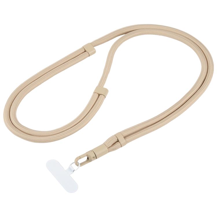 

7mm Polyester Solid Color Minimalist Adjustable Crossbody Mobile Phone Lanyard(Camel)
