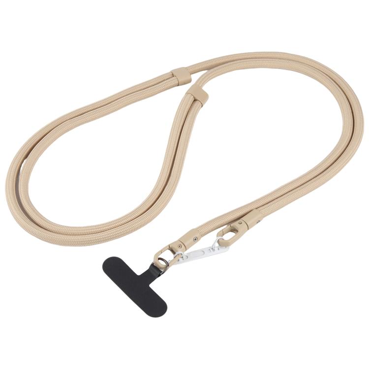 

7mm Polyester Solid Color Double-sided Buckle Adjustable Crossbody Mobile Phone Lanyard(Camel)