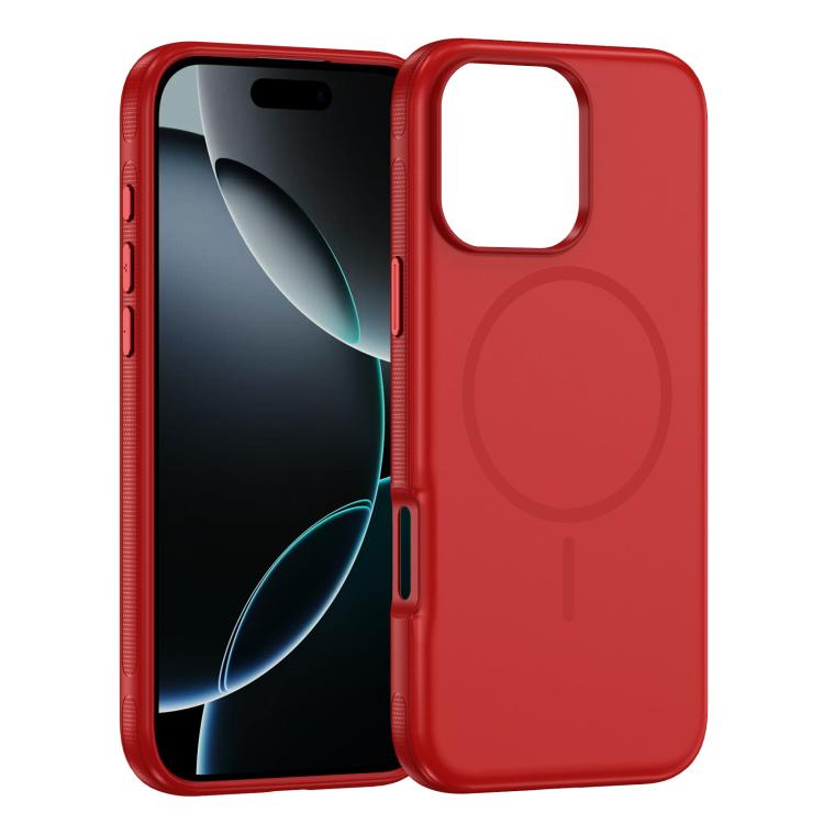 

For iPhone 16 Pro Max Imitation Original Magsafe PC Hybrid TPU Phone Case(Red)