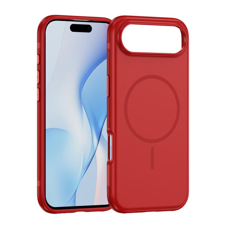 

For iPhone Air Imitation Original Magsafe PC Hybrid TPU Phone Case(Red)