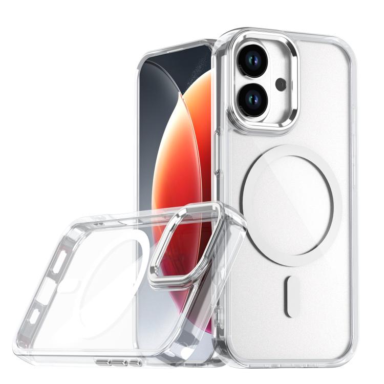 

For iPhone 17 MagSafe Magnetic Clear Phone Case(White)