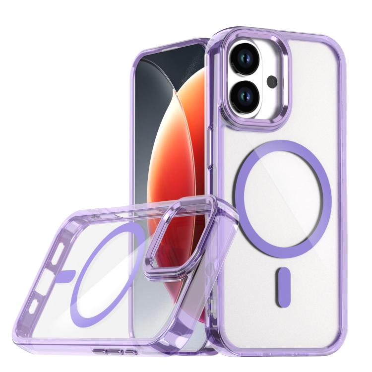 

For iPhone 17 MagSafe Magnetic Clear Phone Case(Purple)