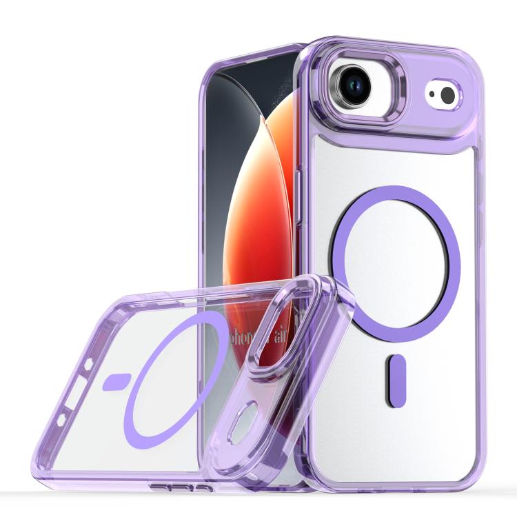 

For iPhone Air MagSafe Magnetic Clear Phone Case(Purple)