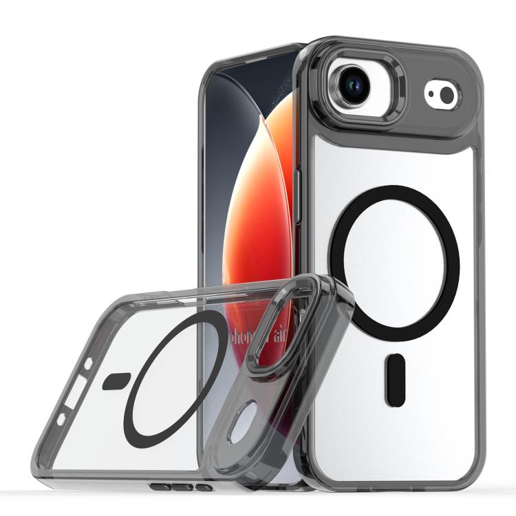 

For iPhone Air MagSafe Magnetic Clear Phone Case(Black)