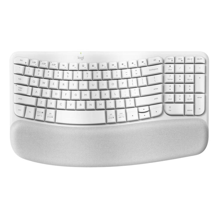 

Logitech WAVE KEYS Wireless Ergonomic Keyboard(White)