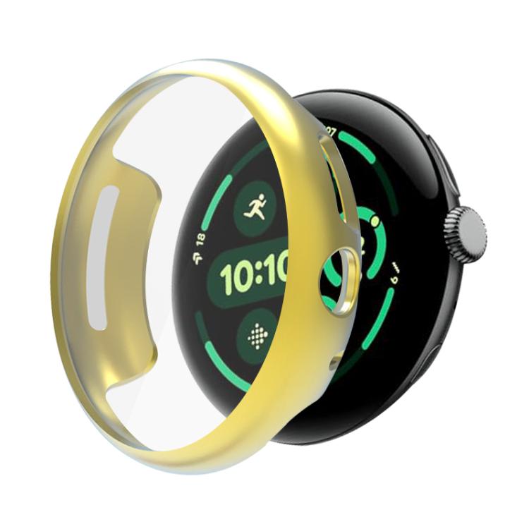 

For Google Pixel Watch 3 45mm Integrated Full Coverage TPU Watch Protective Cover(Gold)