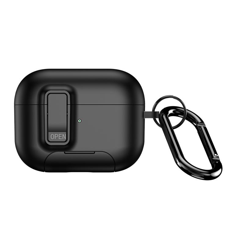 

For AirPods Pro 2 DUX DUCIS PECQ Series Magnetic Earphone Case with Holder & Security Lock(Black)