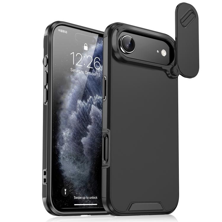 

For iPhone Air Sliding Camshield TPU + PC Phone Case(Black)