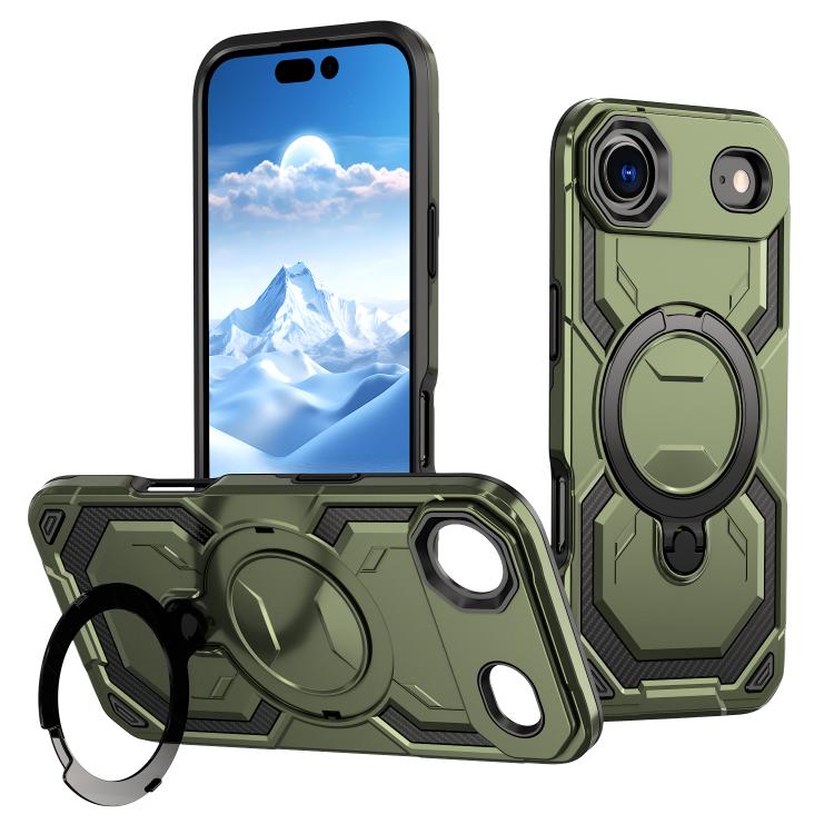 

For iPhone Air Cooling MagSafe Holder Phone Case(Green)