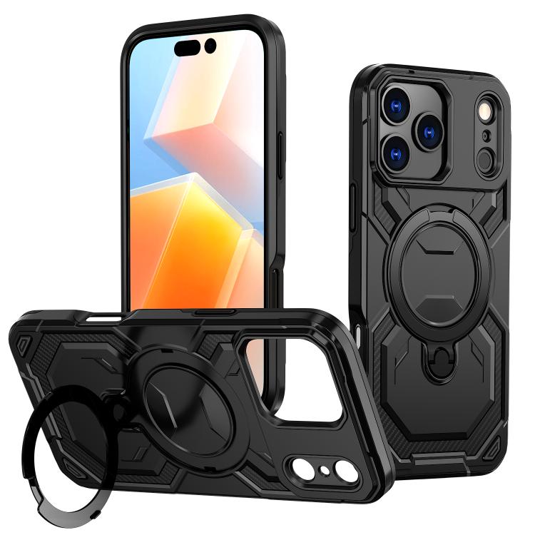 

For iPhone 17 Pro Max Cooling MagSafe Holder Phone Case(Black)