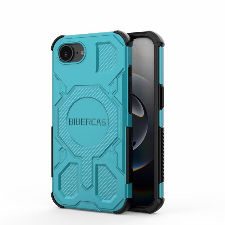 

For iPhone 16e BIBERCAS Real Color Series MagSafe Shockproof Phone Case(Green)