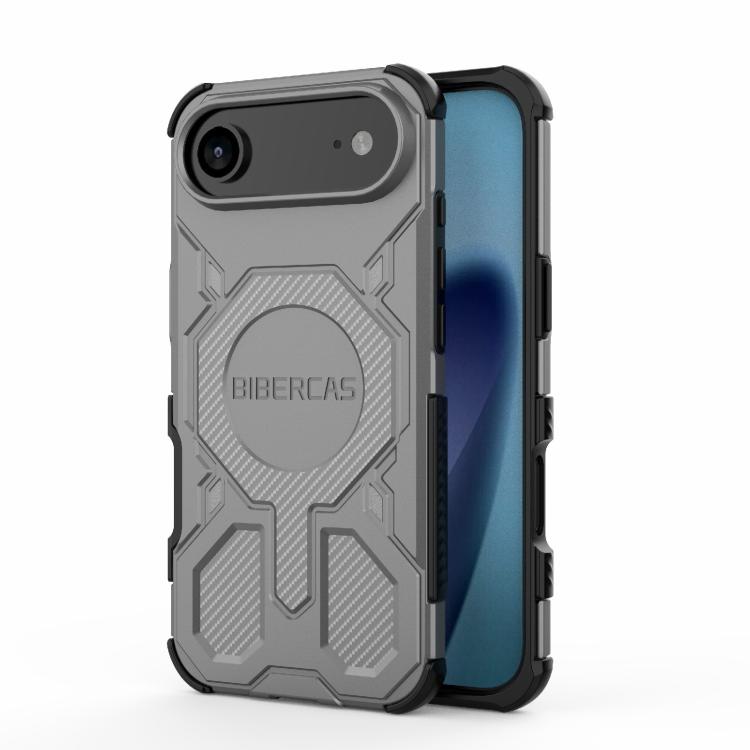 

For iPhone 17 Air BIBERCAS Real Color Series MagSafe Shockproof Phone Case(Gray)