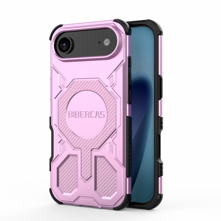 

For iPhone Air BIBERCAS Real Color Series MagSafe Shockproof Phone Case(Pink)