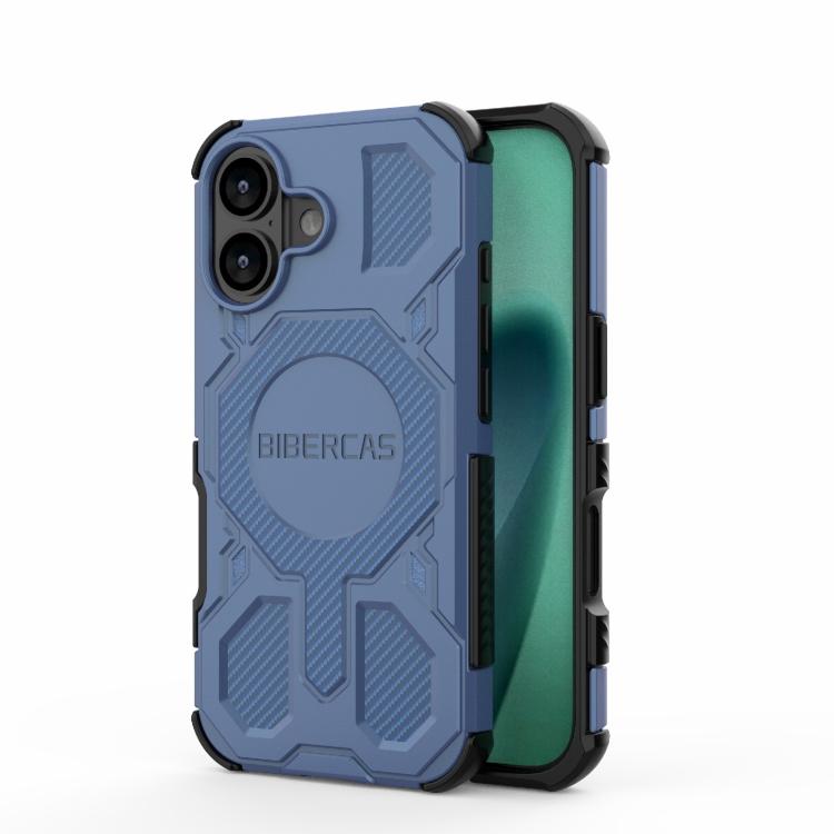 

For iPhone 17 BIBERCAS Real Color Series MagSafe Shockproof Phone Case(Blue)