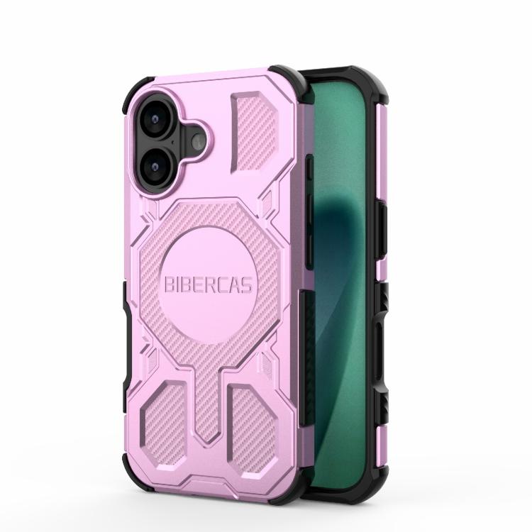 

For iPhone 17 BIBERCAS Real Color Series MagSafe Shockproof Phone Case(Pink)