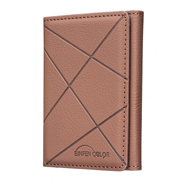 

BFK24 Diamond Embossed Magsafe Magnetic Leather Card Bag(Brown)