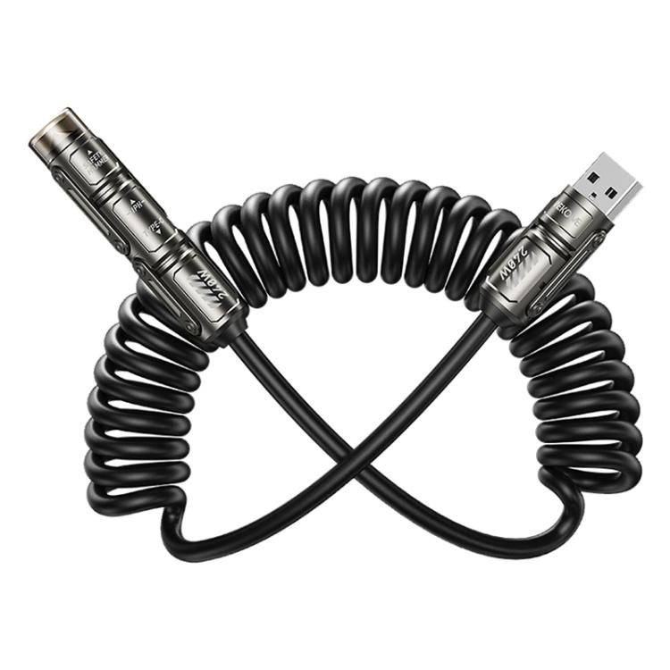 

WK WDC-80 240W Car Charging Data Cable with Safety Hammer(Black)