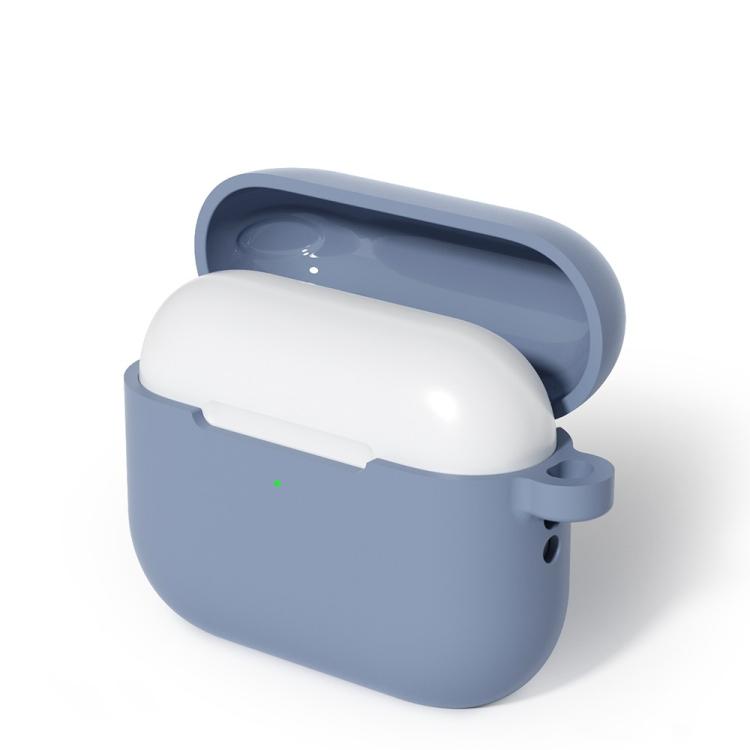 

For AirPods Pro 3 Silicone Earphone Protective Case with Hook(Lavender Grey)