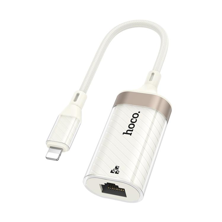 

hoco UA41A Crystal 100Mbps 8 Pin to RJ45 Ethernet Adapter(Apricot)