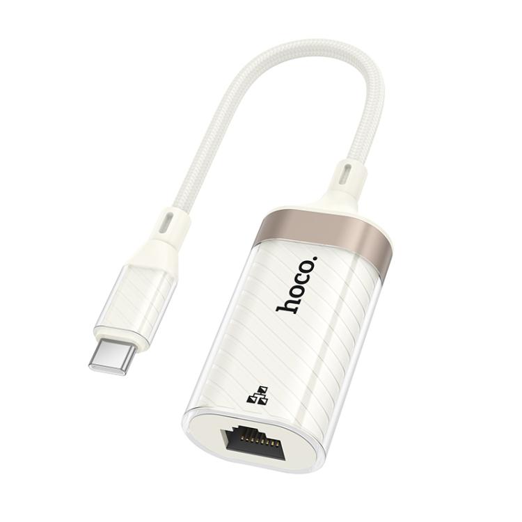 

hoco UA41B Crystal 100Mbps Type-C to RJ45 Ethernet Adapter(Apricot)