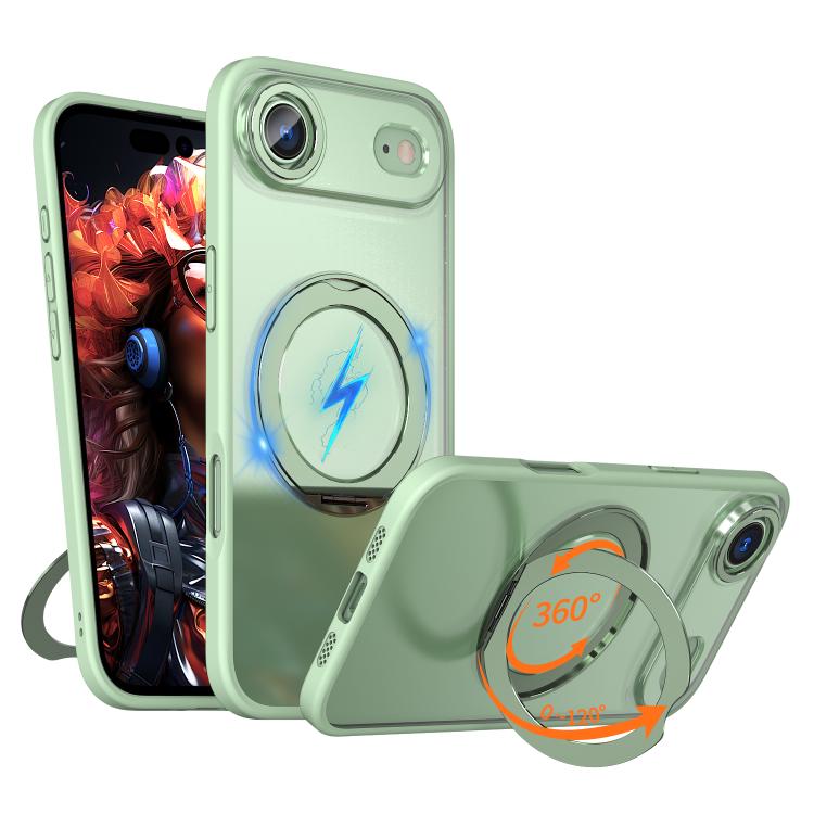 

For iPhone Air kalebol MagSafe Metal Ring Holder Phone Case(Avocado Green)