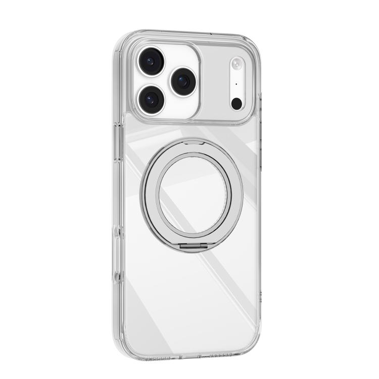 For iPhone 17 Pro Max Mutural Ice Amber Series MagSafe Holder TPU Phone Case(Transparent)