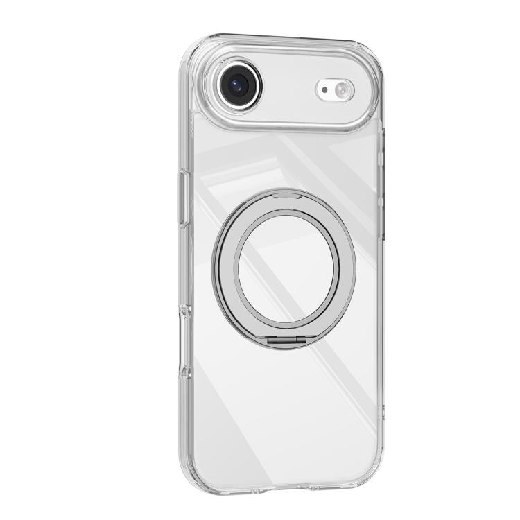 

For iPhone 17 Air Mutural Ice Amber Series MagSafe Holder TPU Phone Case(Transparent)