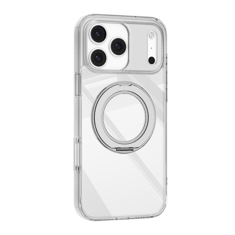 For iPhone 18 Pro Max Mutural Ice Amber Series MagSafe Holder TPU Phone Case(Transparent)