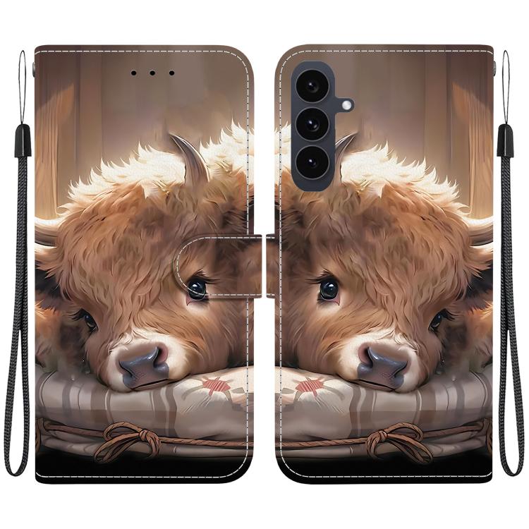 

For Samsung Galaxy S25 FE 5G Crystal Texture Colored Drawing Leather Phone Case(Calf)