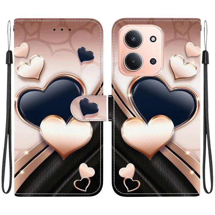 

For Redmi 15C 5G / 4G EU 173mm / Poco C85 5G Crystal Texture Colored Drawing Leather Phone Case(Love Heart)
