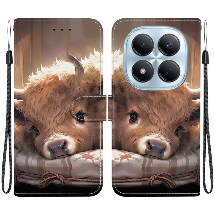 

For Redmi Note 15 Pro 4G Global 163.2mm Crystal Texture Colored Drawing Leather Phone Case(Calf)