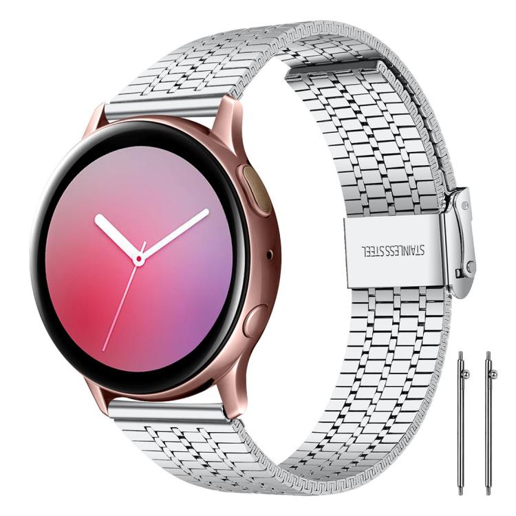 

20mm xDfind Seven Beads Buckle Stainless Steel Watch Band(Silver)