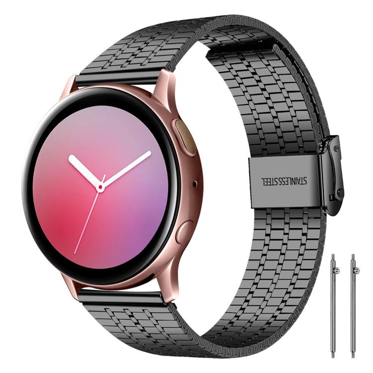 

22mm xDfind Seven Beads Buckle Stainless Steel Watch Band(Black)