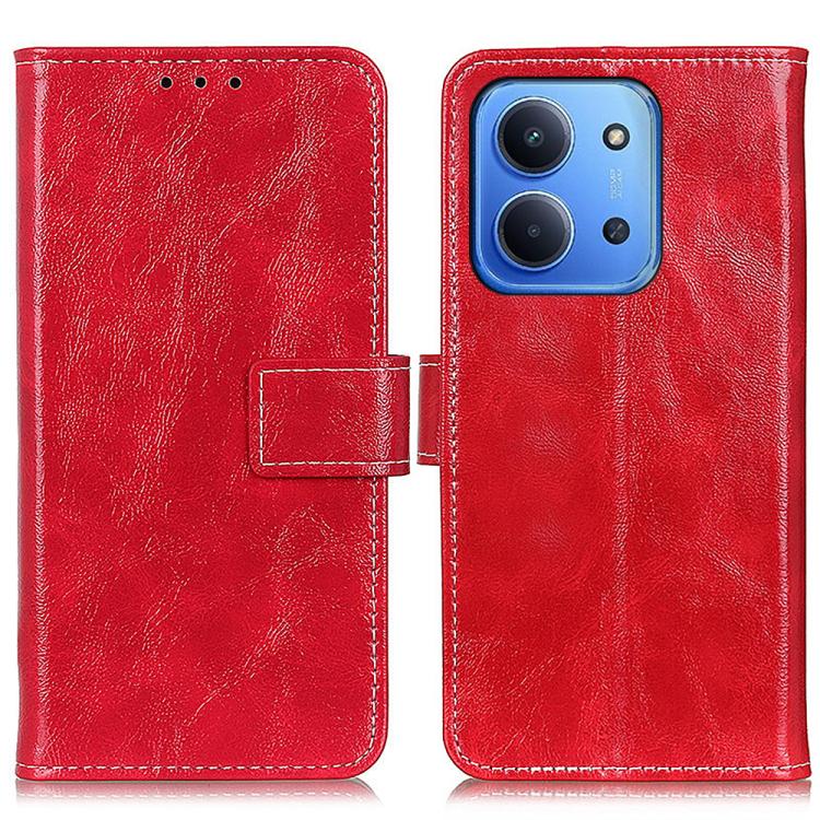 

For Redmi 15C 5G/4G EU 173mm/Poco C85 5G Retro Crazy Horse Texture Leather Phone Case(Red)