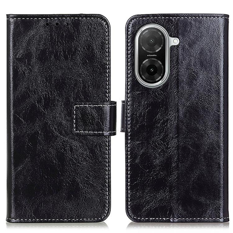 

For Redmi A5 4G 173.3mm Retro Crazy Horse Texture Leather Phone Case(Black)