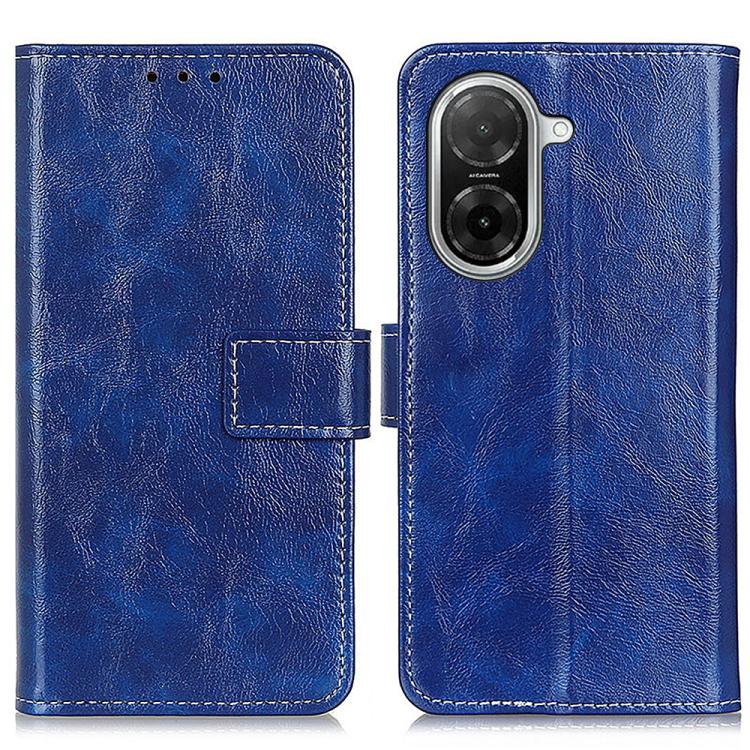 

For Redmi A5 4G 171.7mm / Poco C71 Retro Crazy Horse Texture Leather Phone Case(Blue)
