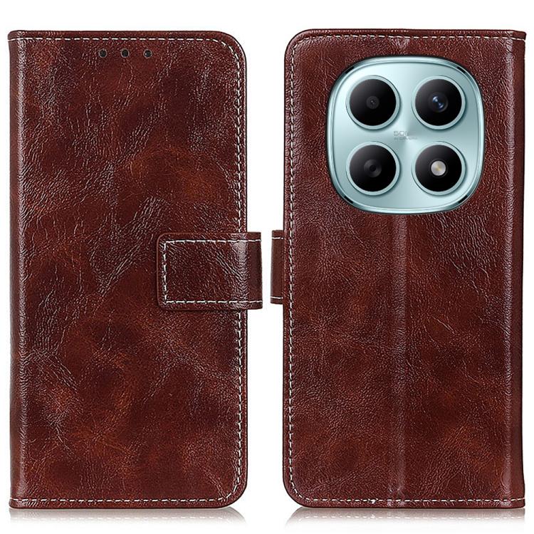 

For Redmi Note 15 5G Global 164mm Retro Crazy Horse Texture Leather Phone Case(Brown)
