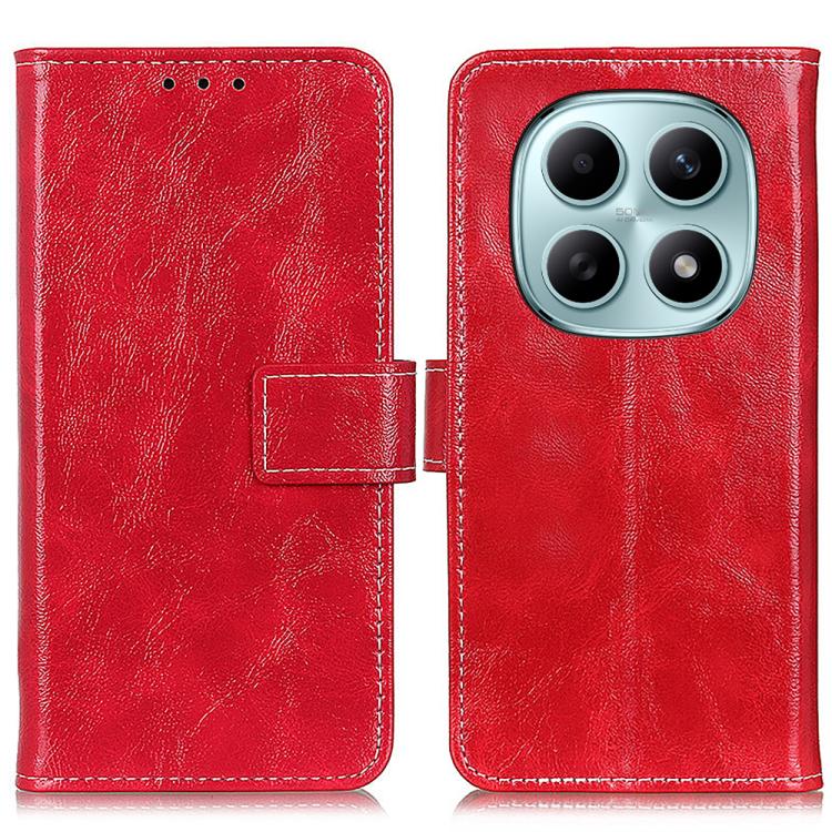 

For Redmi Note 15 5G Global 164mm Retro Crazy Horse Texture Leather Phone Case(Red)